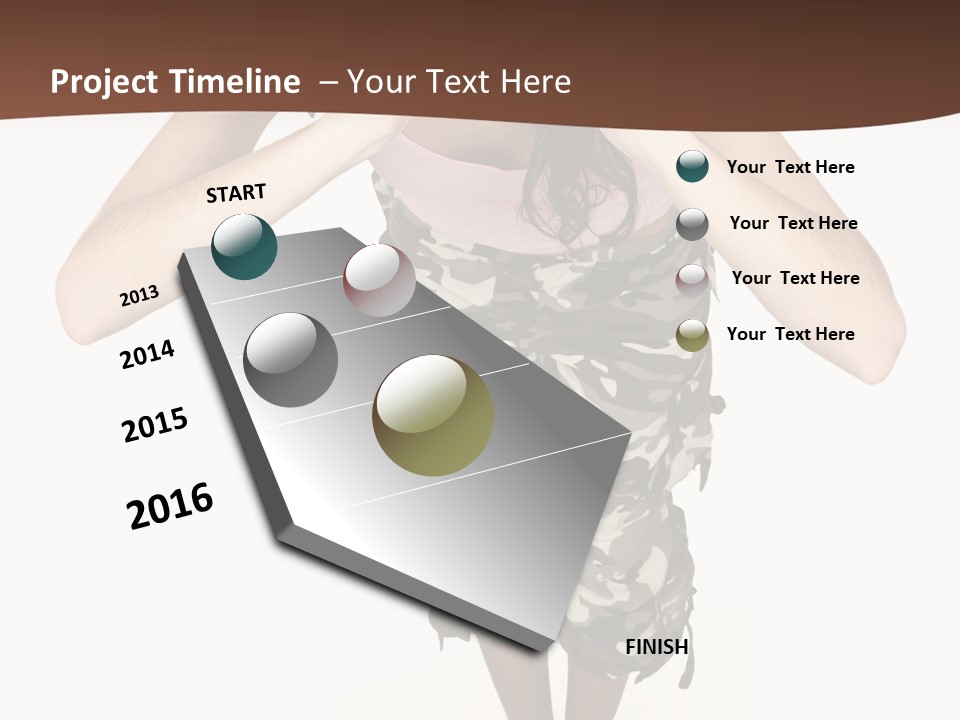 White Hair Body PowerPoint Template