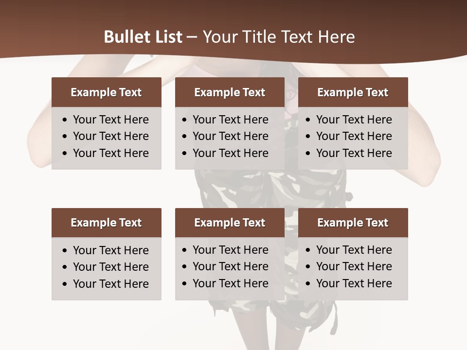 White Hair Body PowerPoint Template