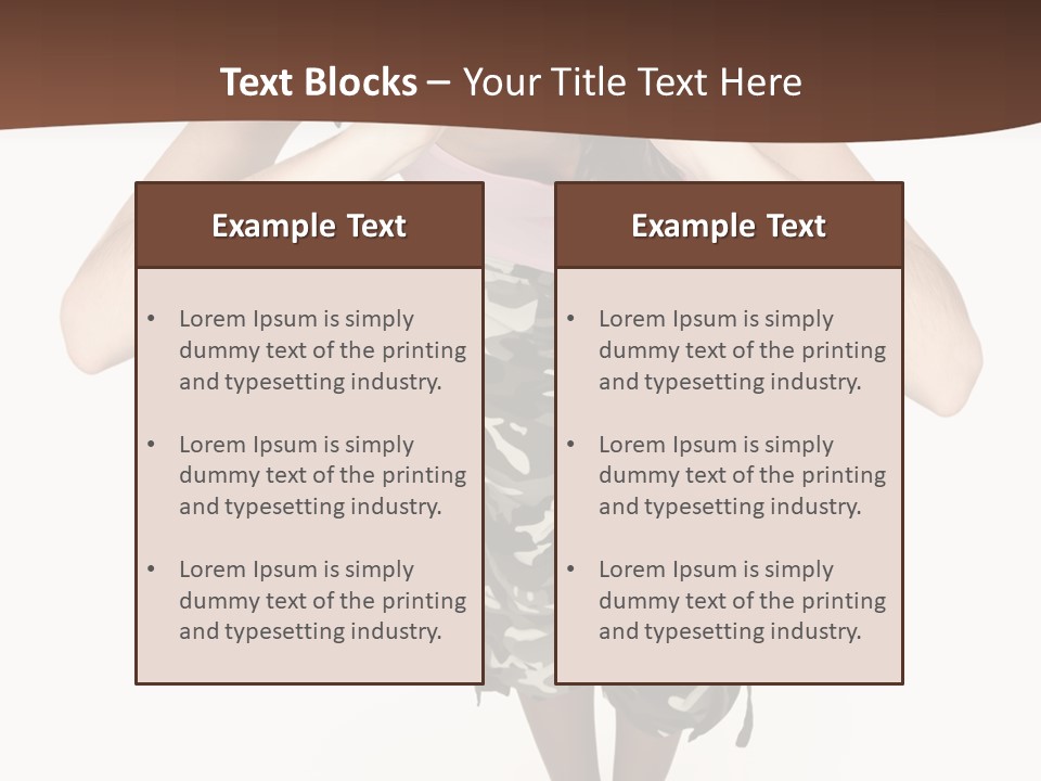 White Hair Body PowerPoint Template