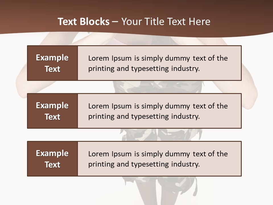 White Hair Body PowerPoint Template