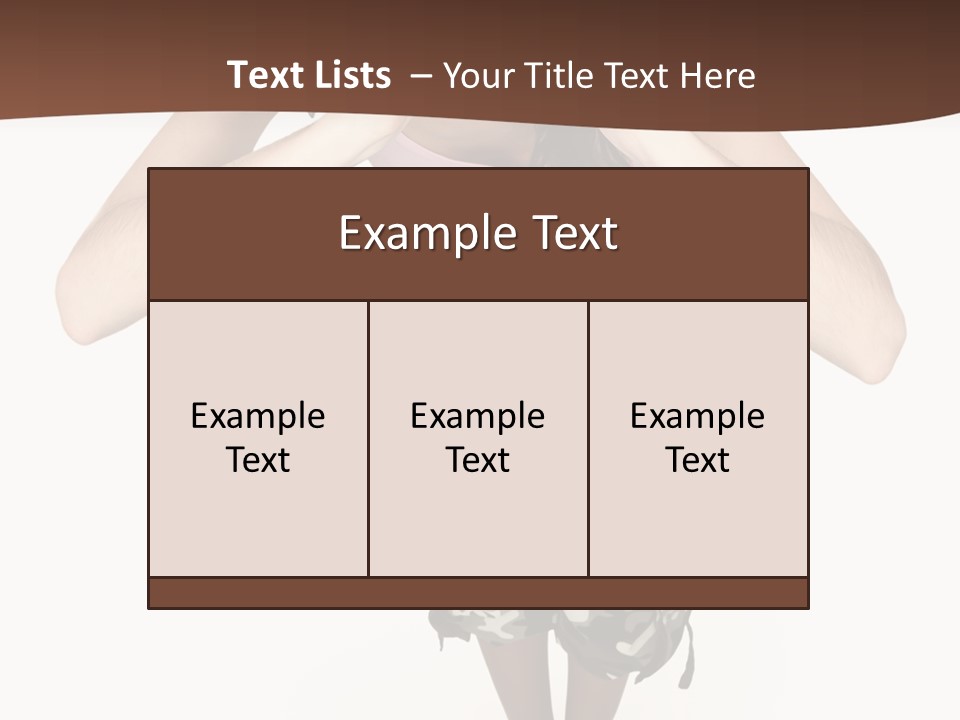 White Hair Body PowerPoint Template