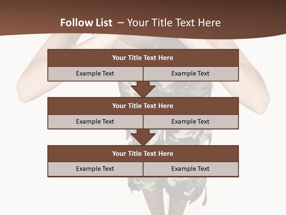 White Hair Body PowerPoint Template