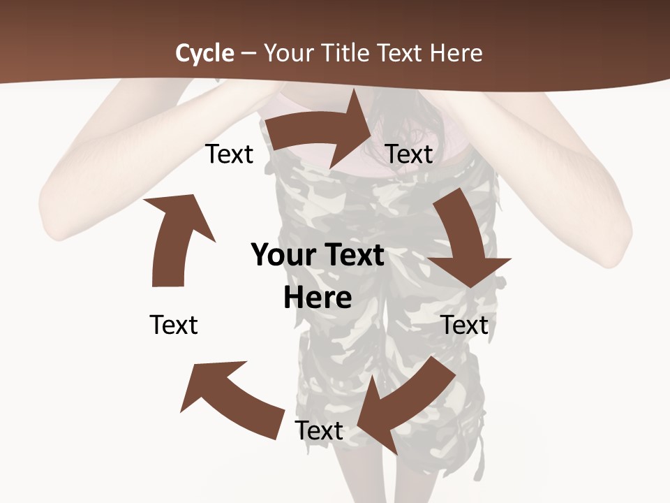 White Hair Body PowerPoint Template