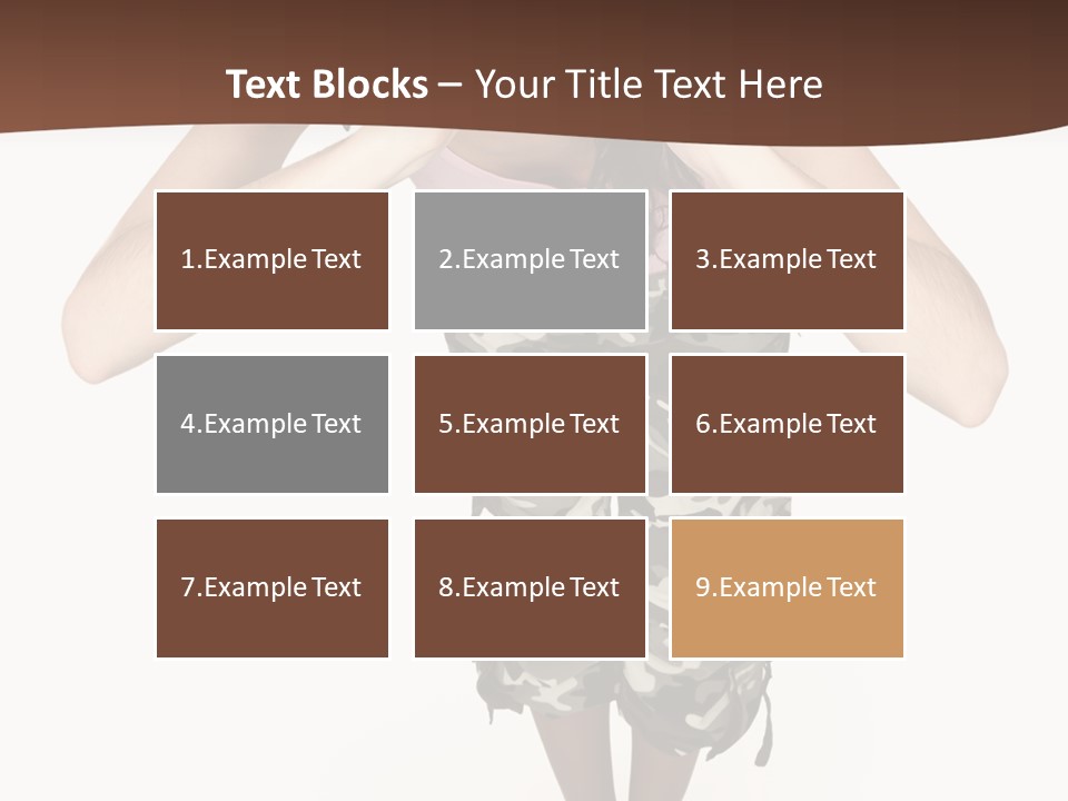 White Hair Body PowerPoint Template