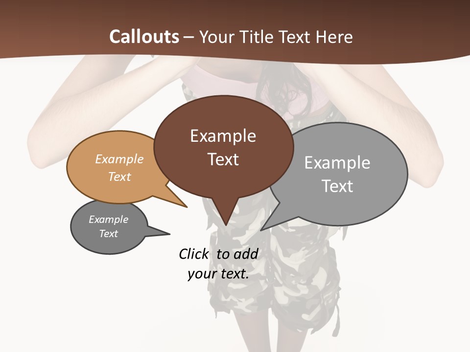 White Hair Body PowerPoint Template