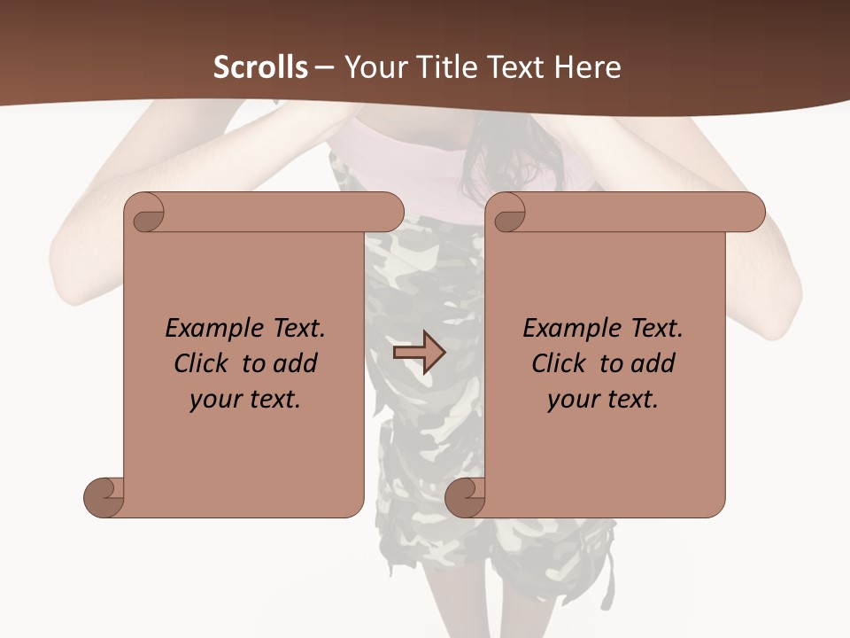 White Hair Body PowerPoint Template