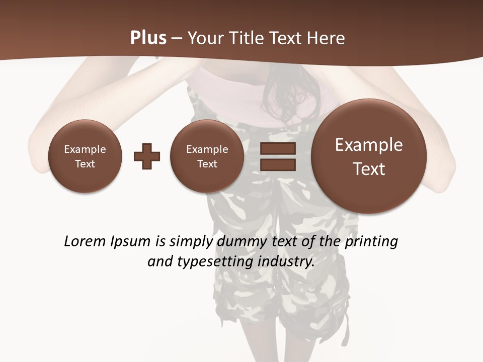 White Hair Body PowerPoint Template