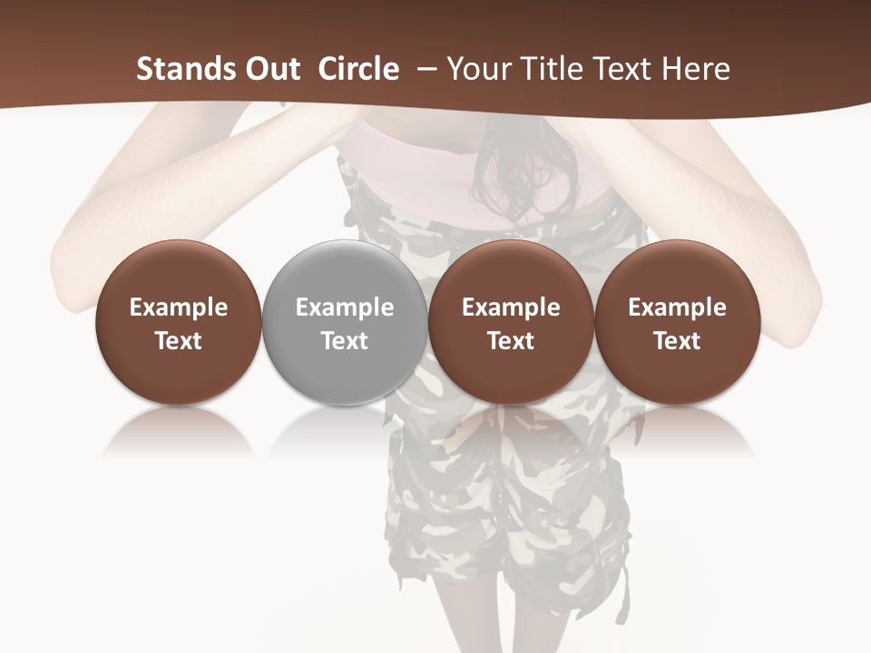 White Hair Body PowerPoint Template