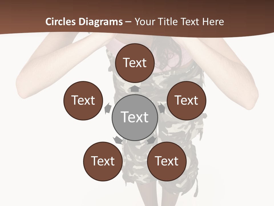 White Hair Body PowerPoint Template