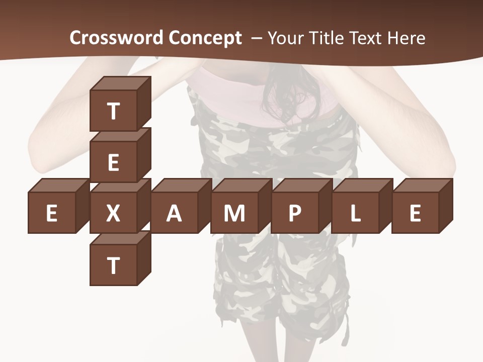 White Hair Body PowerPoint Template