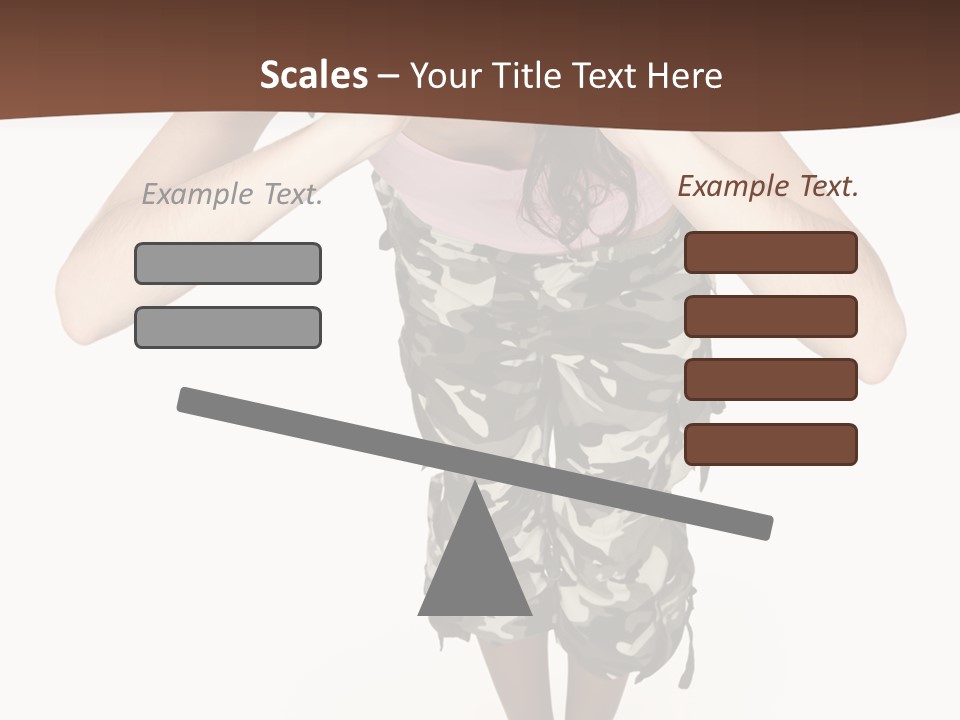 White Hair Body PowerPoint Template