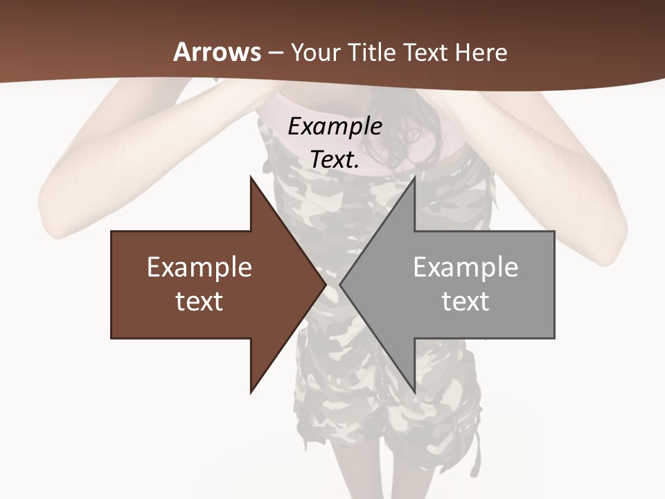 White Hair Body PowerPoint Template