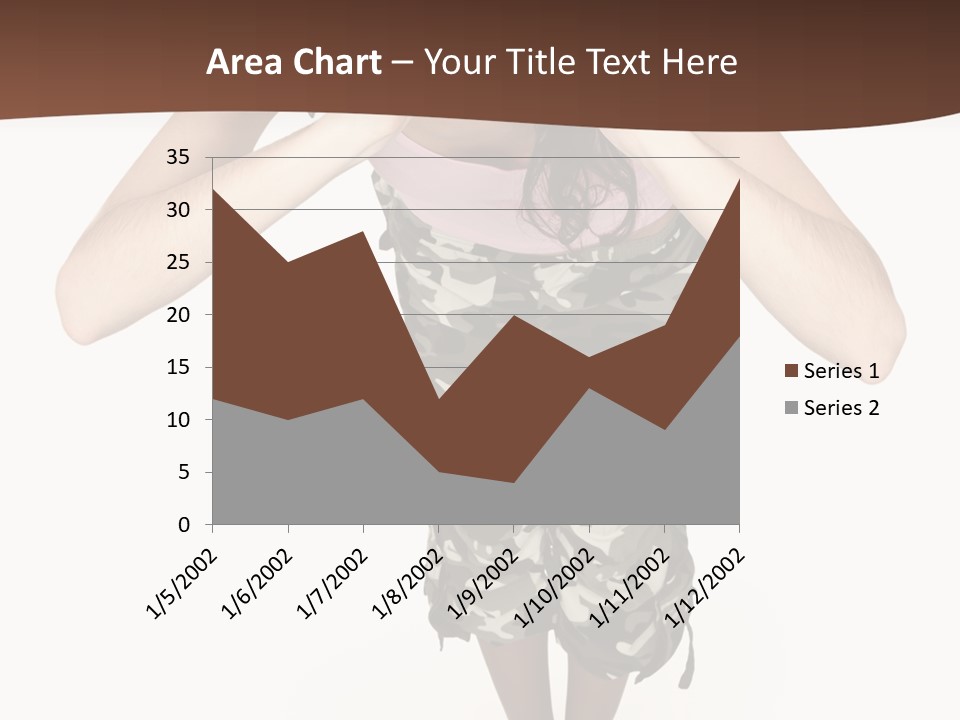 White Hair Body PowerPoint Template