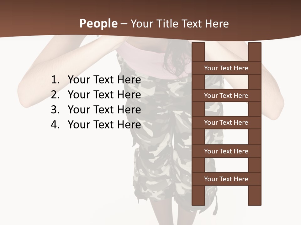 White Hair Body PowerPoint Template