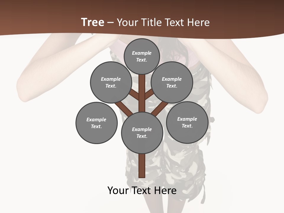 White Hair Body PowerPoint Template