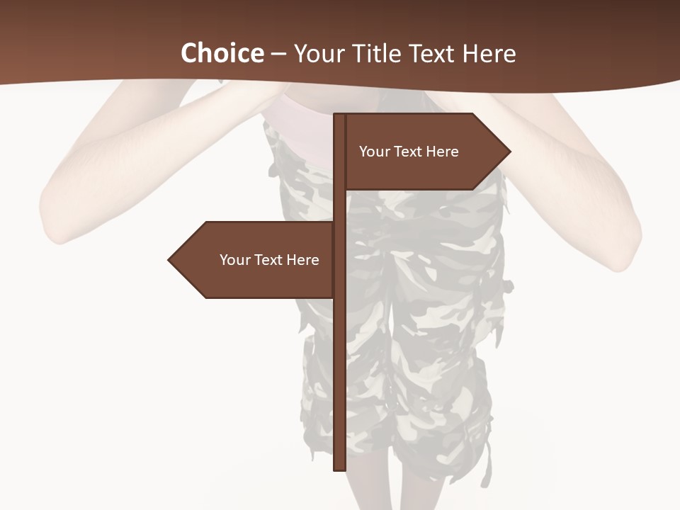 White Hair Body PowerPoint Template