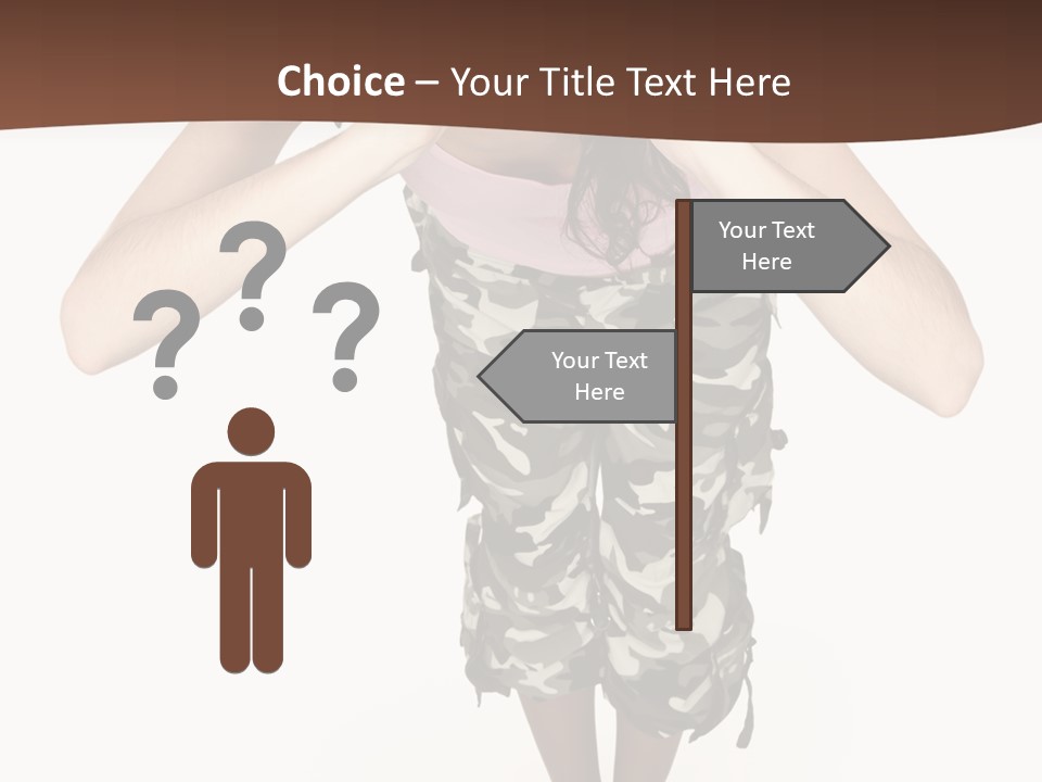 White Hair Body PowerPoint Template