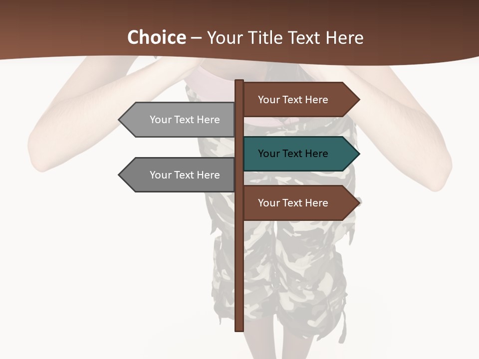 White Hair Body PowerPoint Template