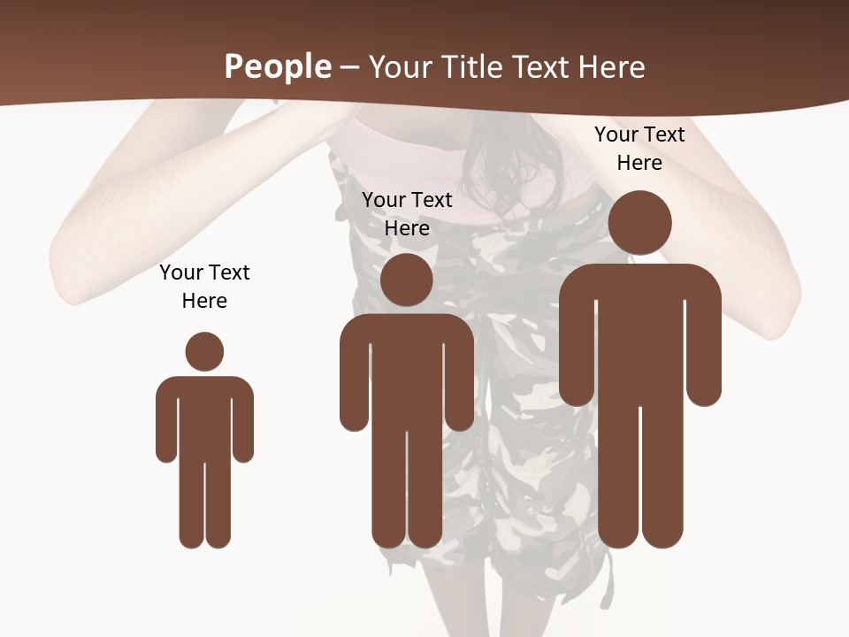 White Hair Body PowerPoint Template