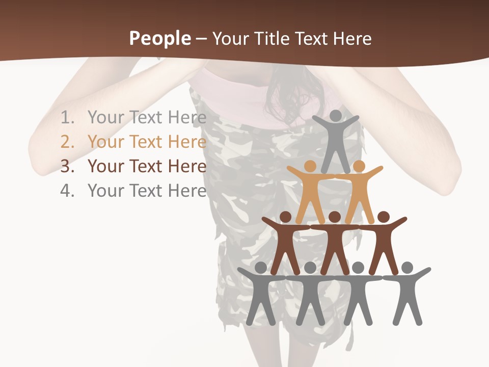 White Hair Body PowerPoint Template