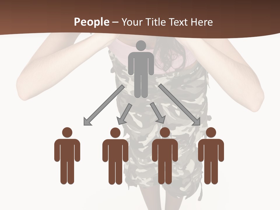 White Hair Body PowerPoint Template