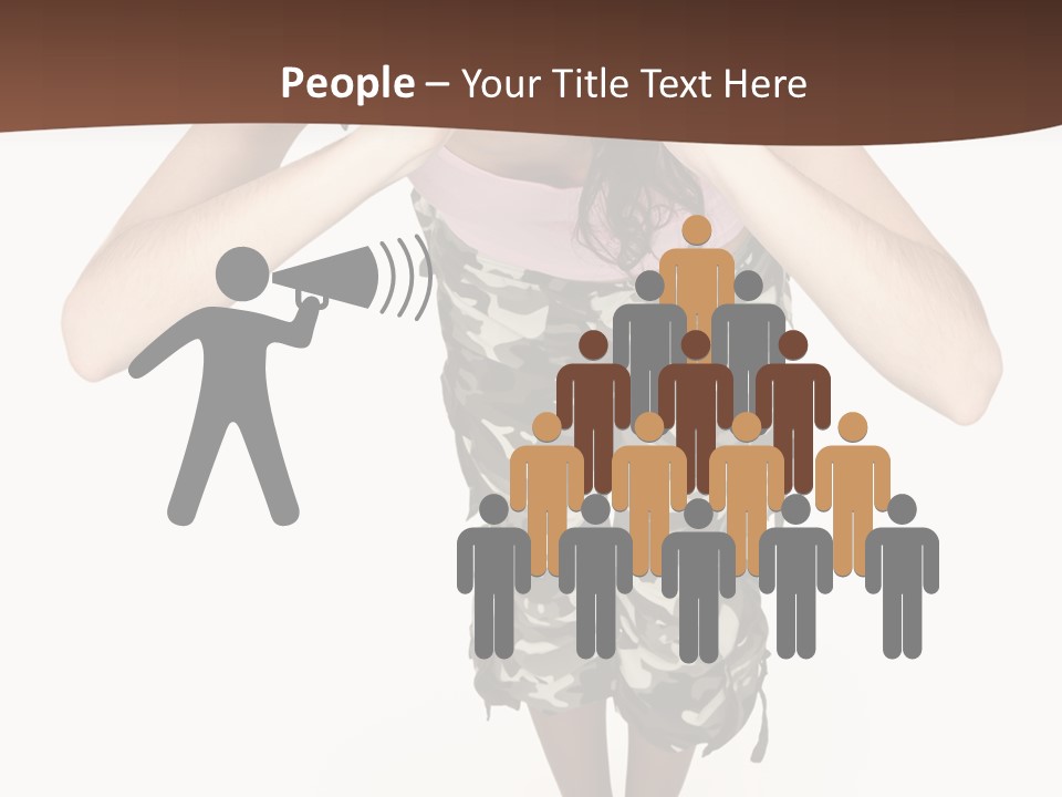 White Hair Body PowerPoint Template