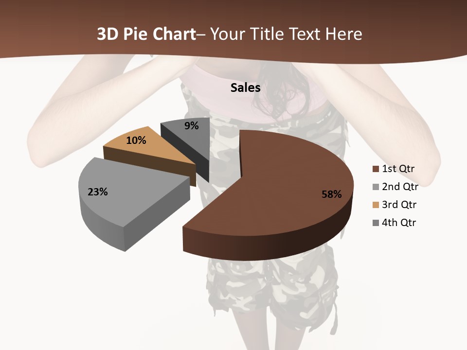 White Hair Body PowerPoint Template