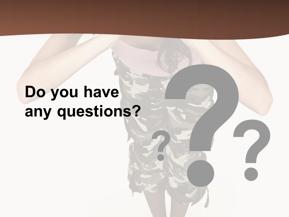 White Hair Body PowerPoint Template