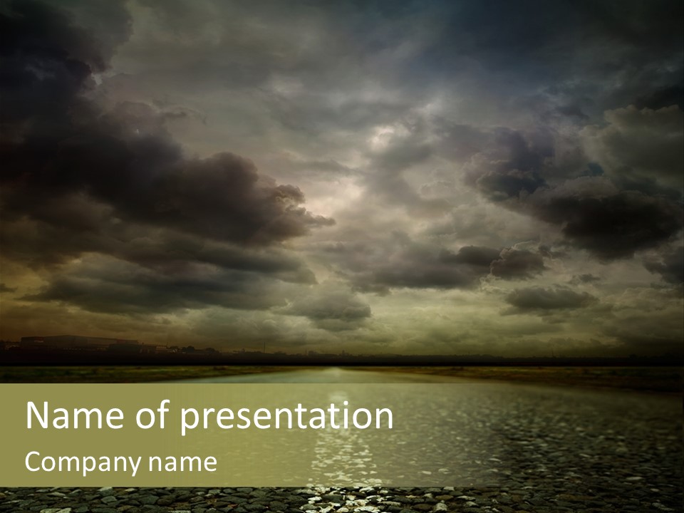 Nature Dark Empty PowerPoint Template