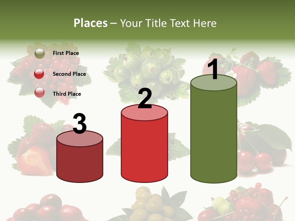 Strawberries Cherries Group PowerPoint Template