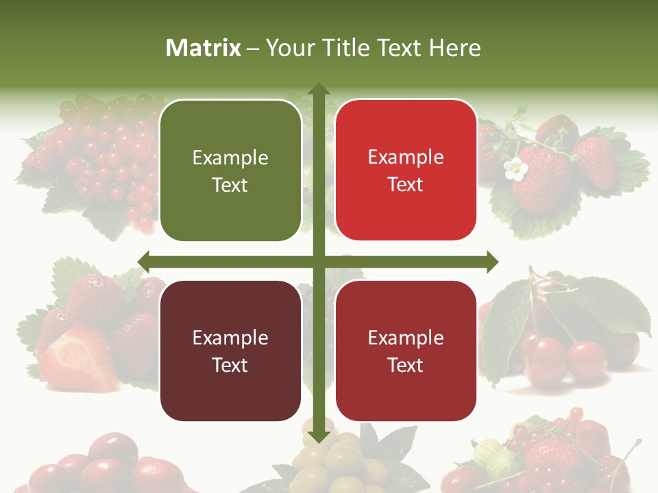 Strawberries Cherries Group PowerPoint Template