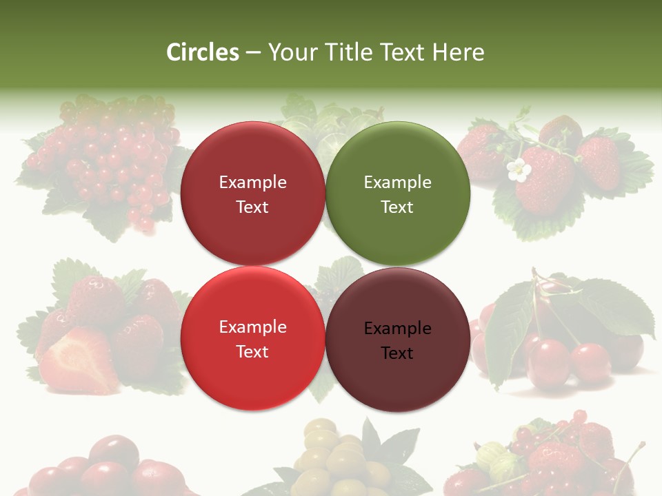Strawberries Cherries Group PowerPoint Template