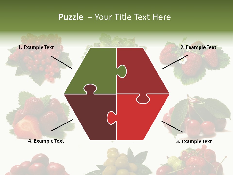 Strawberries Cherries Group PowerPoint Template