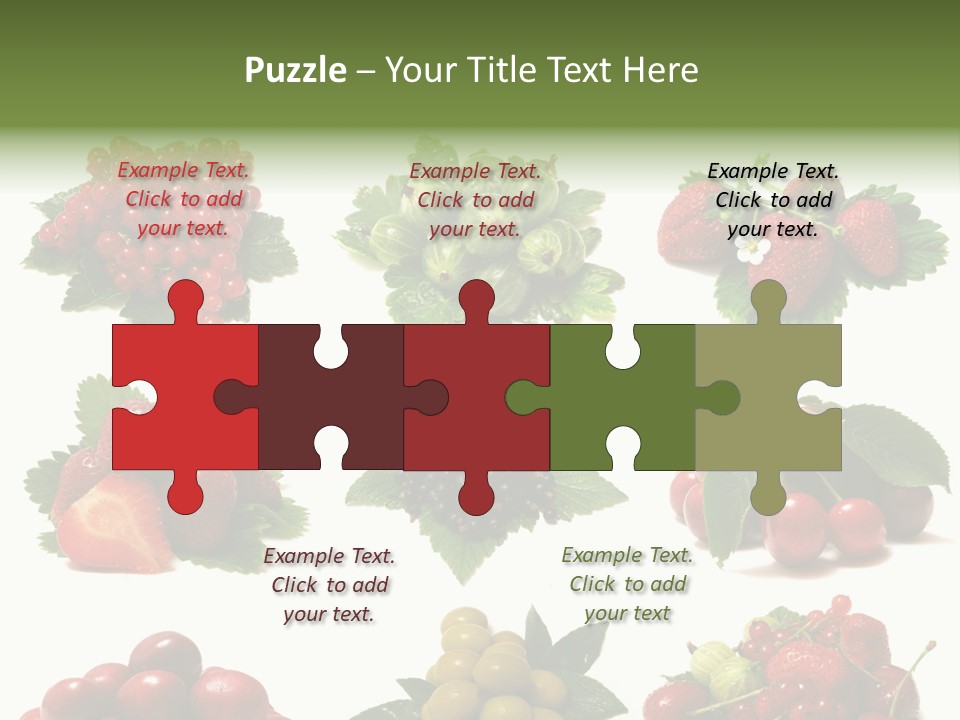 Strawberries Cherries Group PowerPoint Template