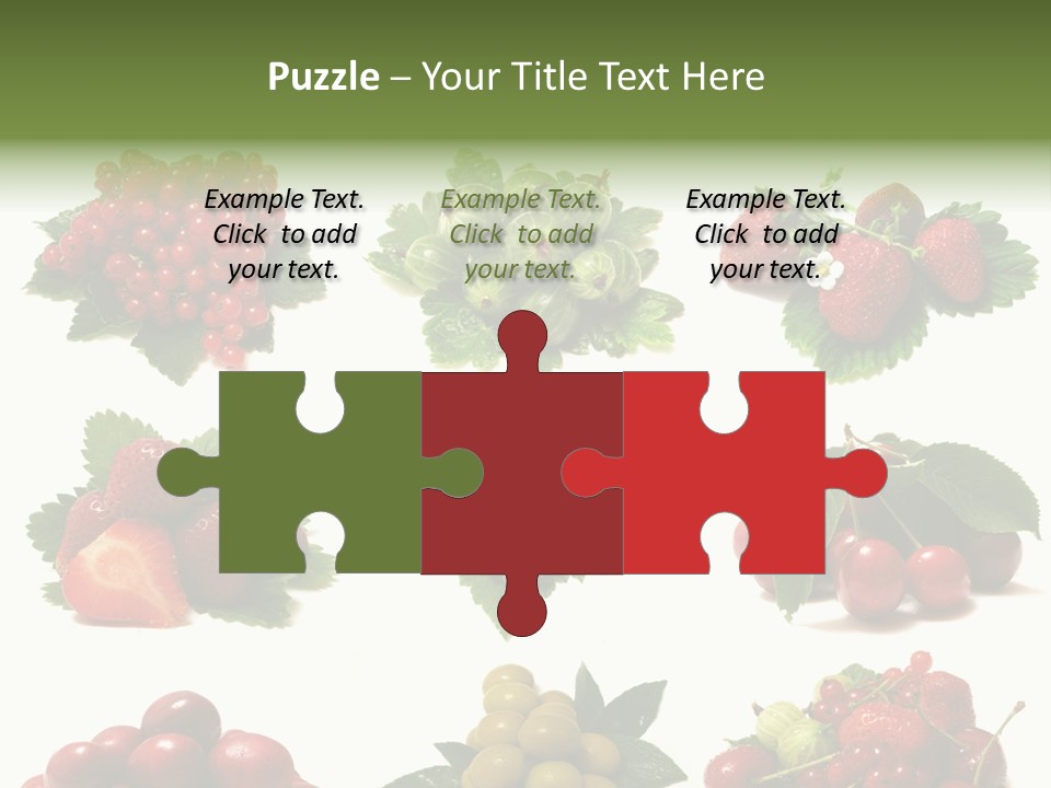 Strawberries Cherries Group PowerPoint Template