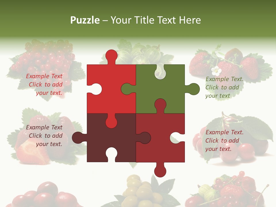 Strawberries Cherries Group PowerPoint Template