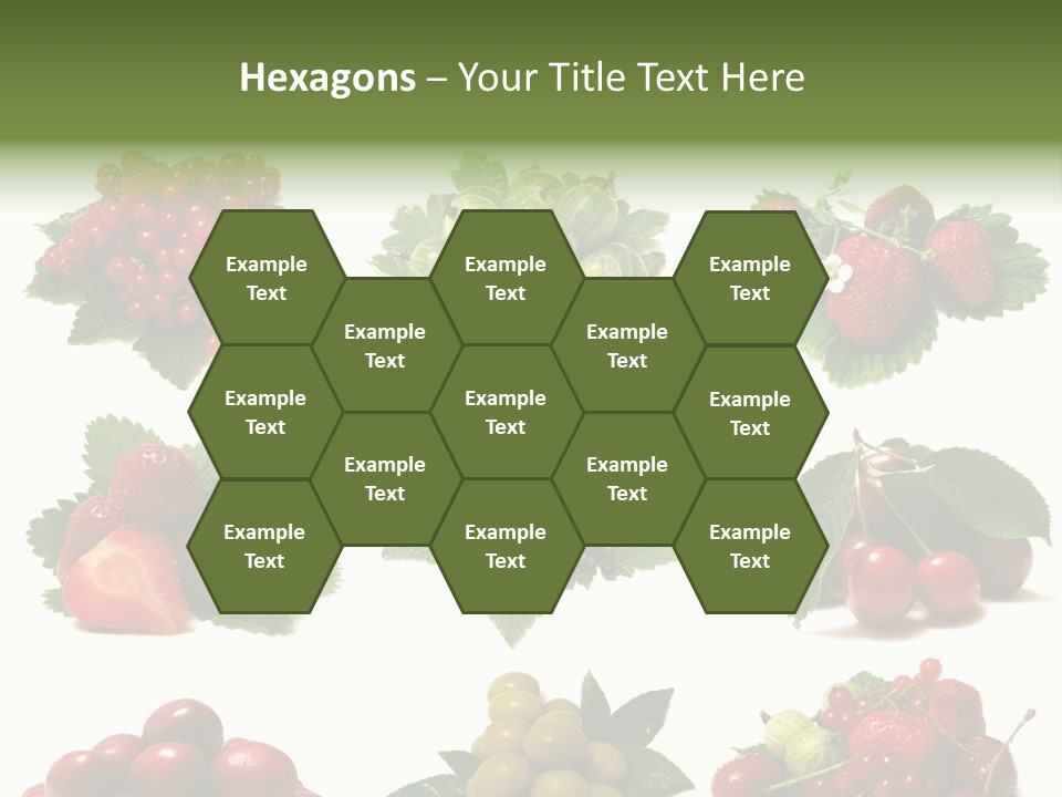 Strawberries Cherries Group PowerPoint Template