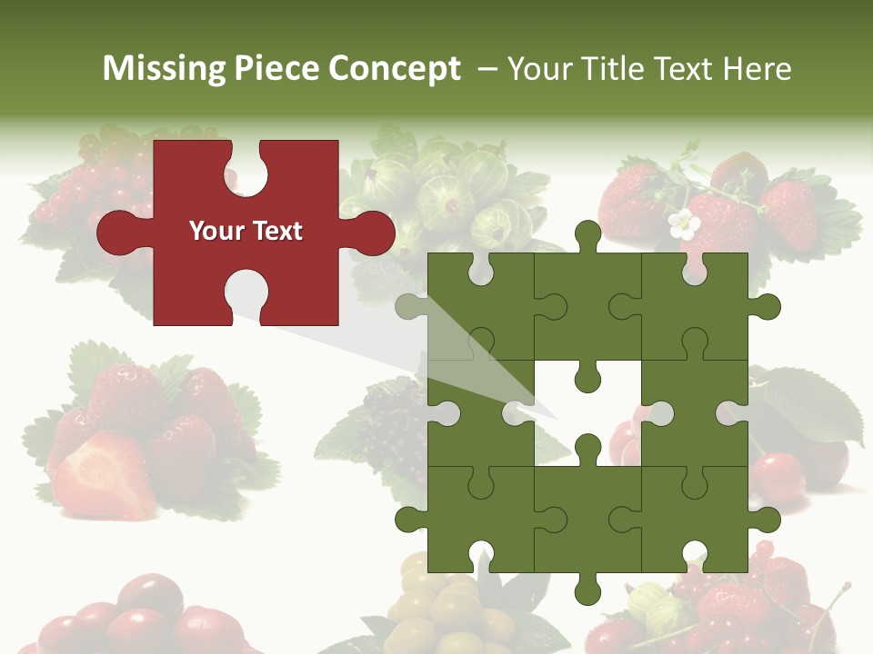 Strawberries Cherries Group PowerPoint Template