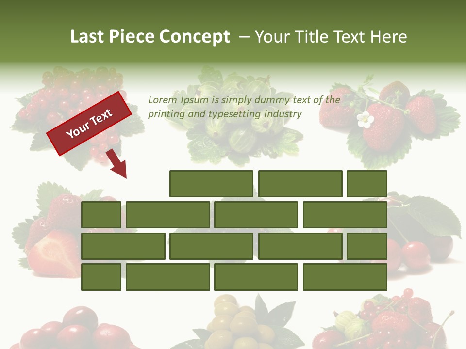 Strawberries Cherries Group PowerPoint Template