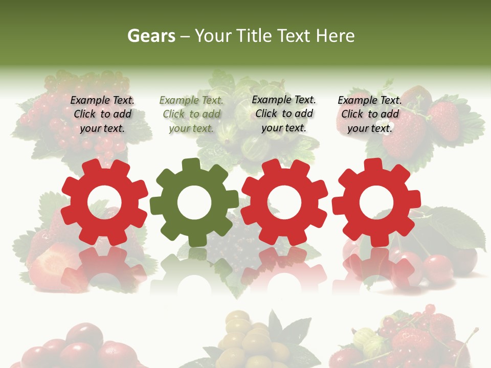 Strawberries Cherries Group PowerPoint Template