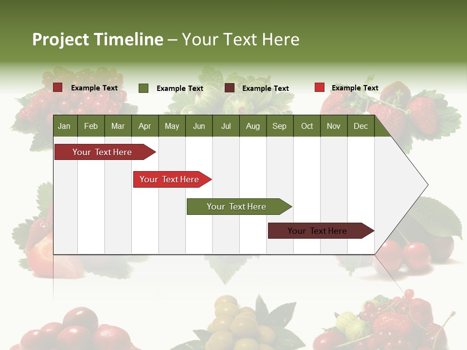 Strawberries Cherries Group PowerPoint Template