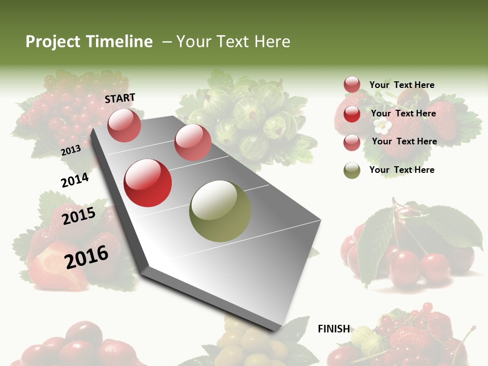 Strawberries Cherries Group PowerPoint Template