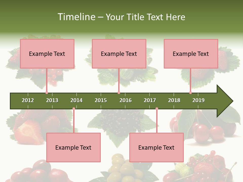 Strawberries Cherries Group PowerPoint Template
