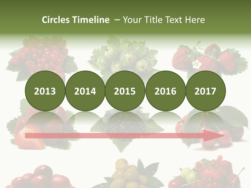 Strawberries Cherries Group PowerPoint Template