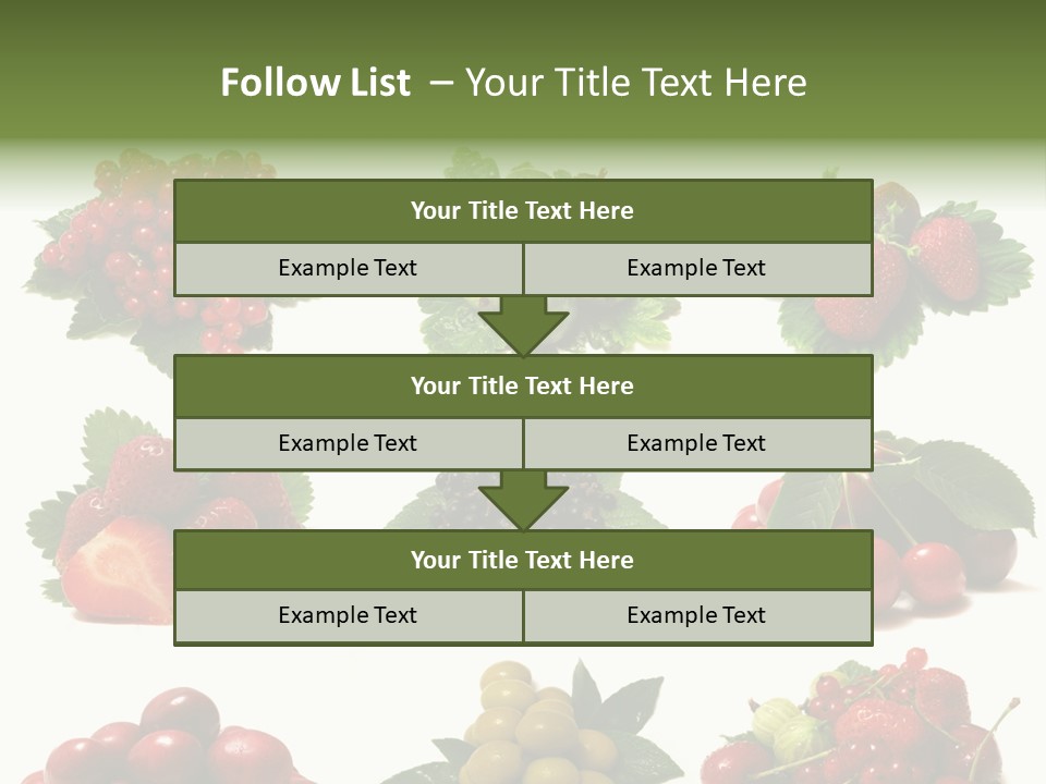 Strawberries Cherries Group PowerPoint Template