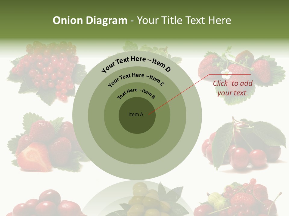 Strawberries Cherries Group PowerPoint Template