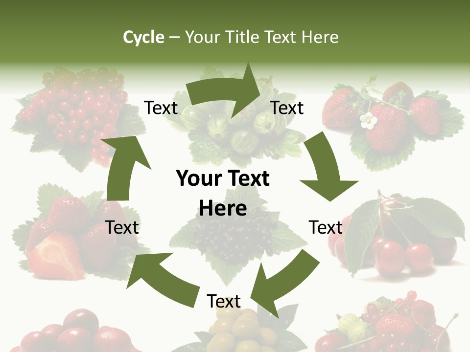 Strawberries Cherries Group PowerPoint Template
