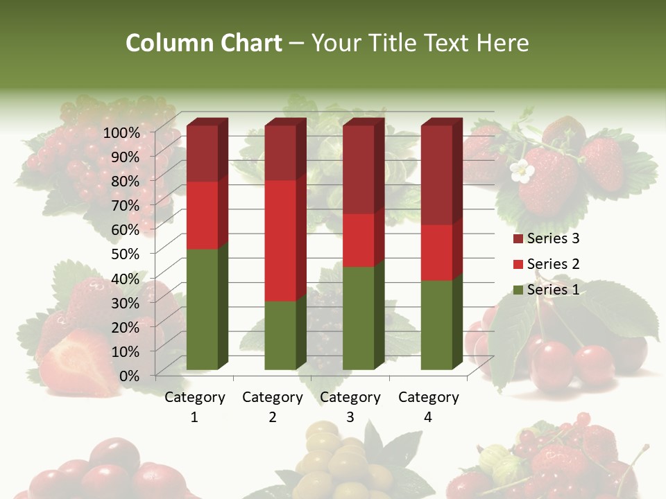 Strawberries Cherries Group PowerPoint Template
