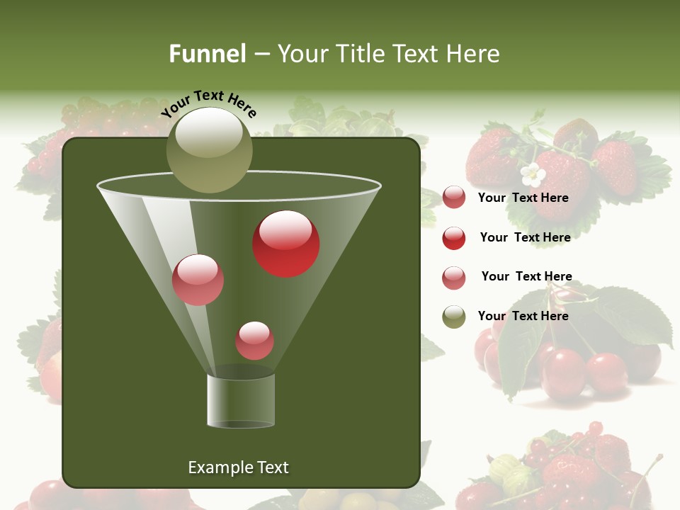 Strawberries Cherries Group PowerPoint Template