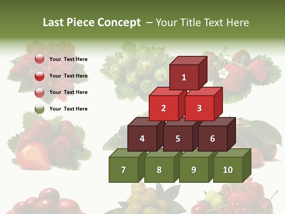 Strawberries Cherries Group PowerPoint Template